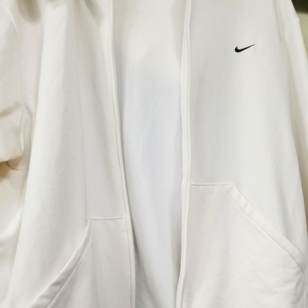 Women's large blue and white Nike Dri-fit full zip hoodie